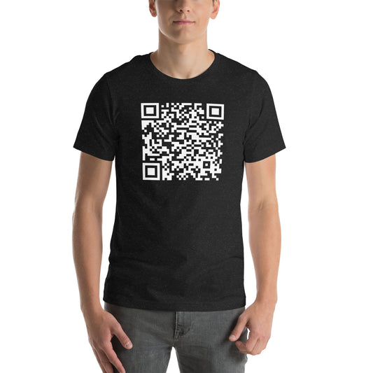 Special QR Code- With a special message Unisex t-shirt